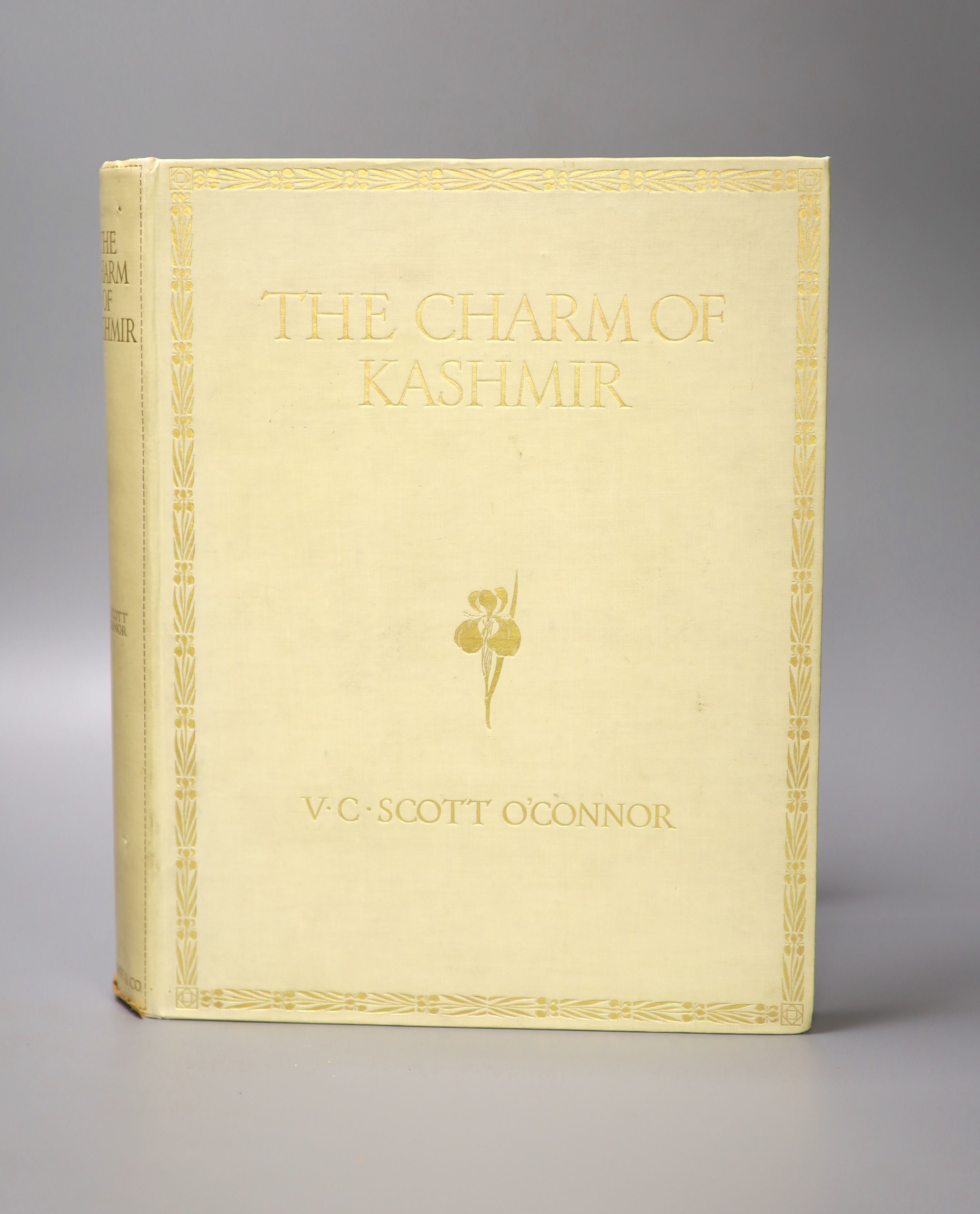 O’Connor, Vincent, Clarence, Scott - The Charm of Kashmir, first edition, qto, cream buckram gilt, with 16 tipped-in colour plates, Longmans, Green and Co., London, 1920